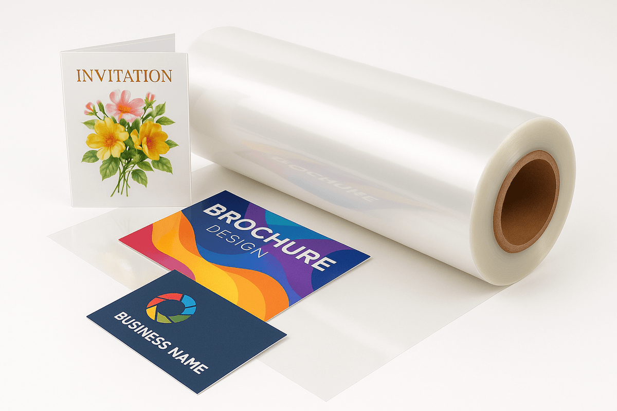 Glossy thermal laminating film roll