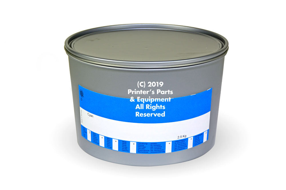 Cyan offset ink 2.5kg (5.5 lb)