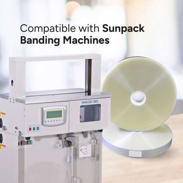 Strapping Banding OPP Film Roll With SunPack Banding Machine