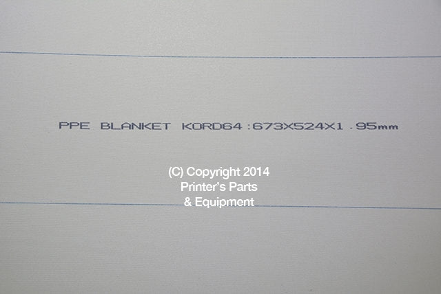 Blanket Heidelberg KORD64 Offset Printing Machine Supply