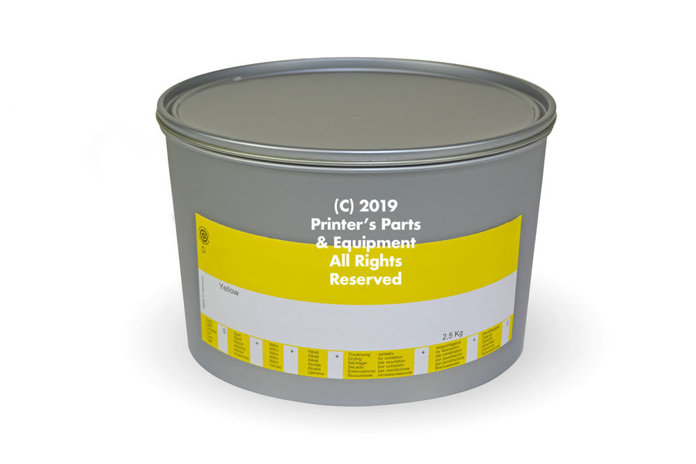 Yellow offset ink 2.5kg (5.5 lb)