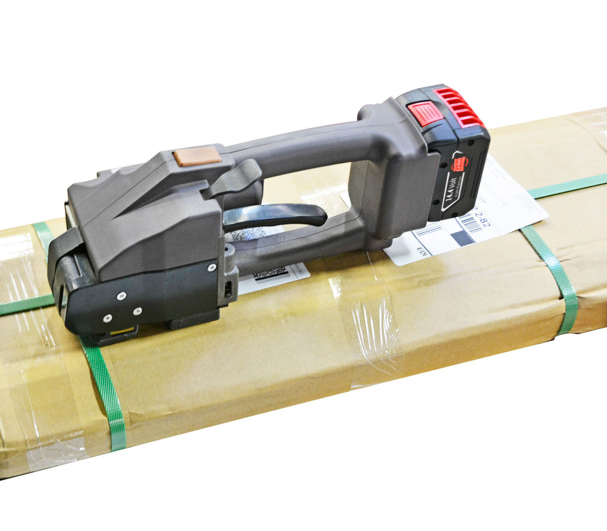 Green Plastic Strapping in action